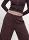 Braune Wide-Leg-Hose aus elastischem Modal mit Tunnelzug_2