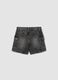 Girls&rsquo; slim-fit grey cargo denim shorts in stretch cotton_4