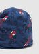 Elasticated blue cotton baby hat_2