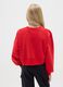 Girls' red crew neck sweatshirt in pure cotton regular fit_1