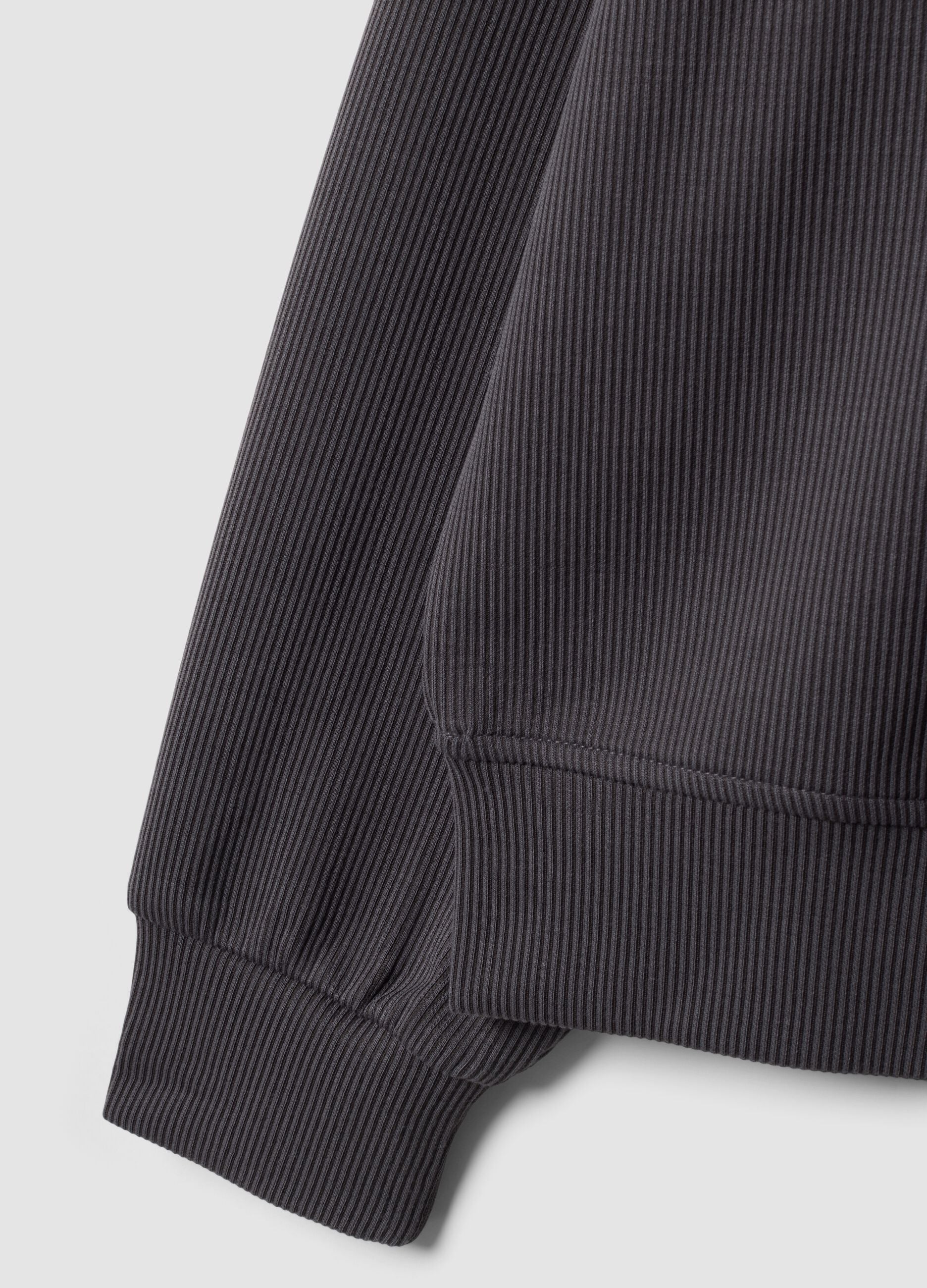 Grey stretch modal crew-neck sweatshirt ALTAVIA STUDIO