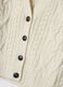 White wool-blend cardigan with deep V-neck, regular fit_1