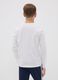 White organic cotton graphic print T-shirt for boys_1