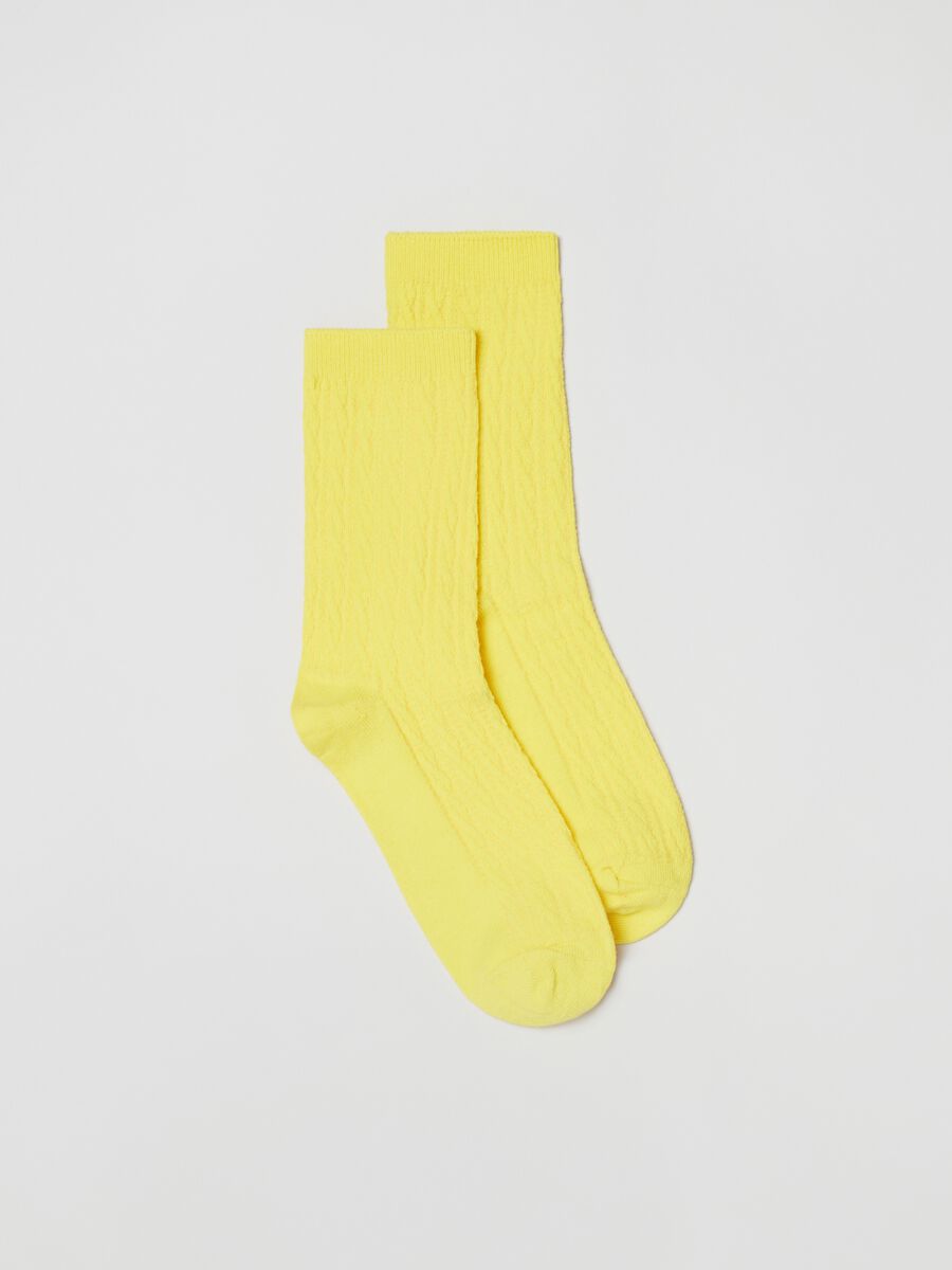 Two-pair pack short socks with stripes_1