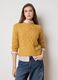 Yellow regular fit sweater with round neckline_3