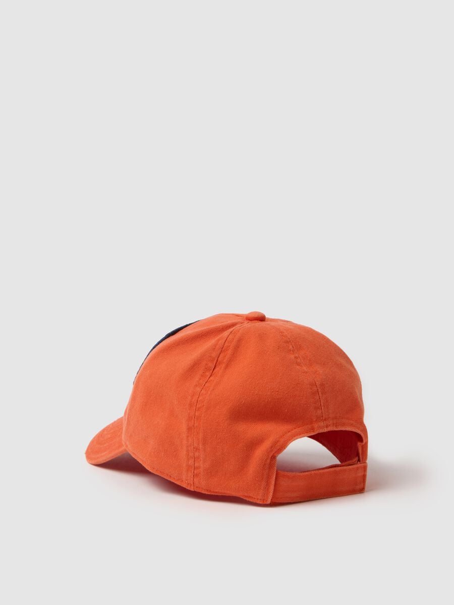 Gorra de b&eacute;isbol de ni&ntilde;o en puro algod&oacute;n naranja con parche_2