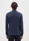 Blue regular fit pure cotton sweater_2