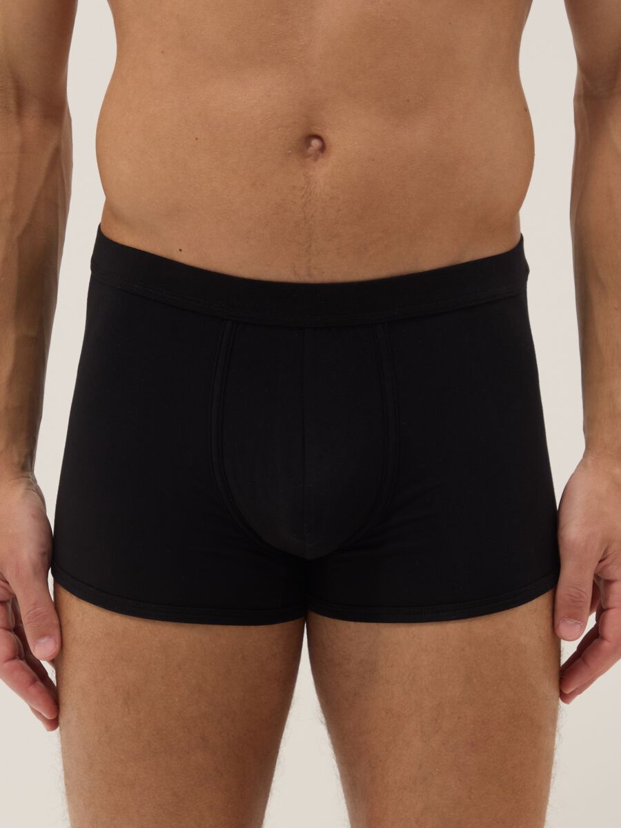 3-pack black stretch cotton boxer shorts, regular fit_1