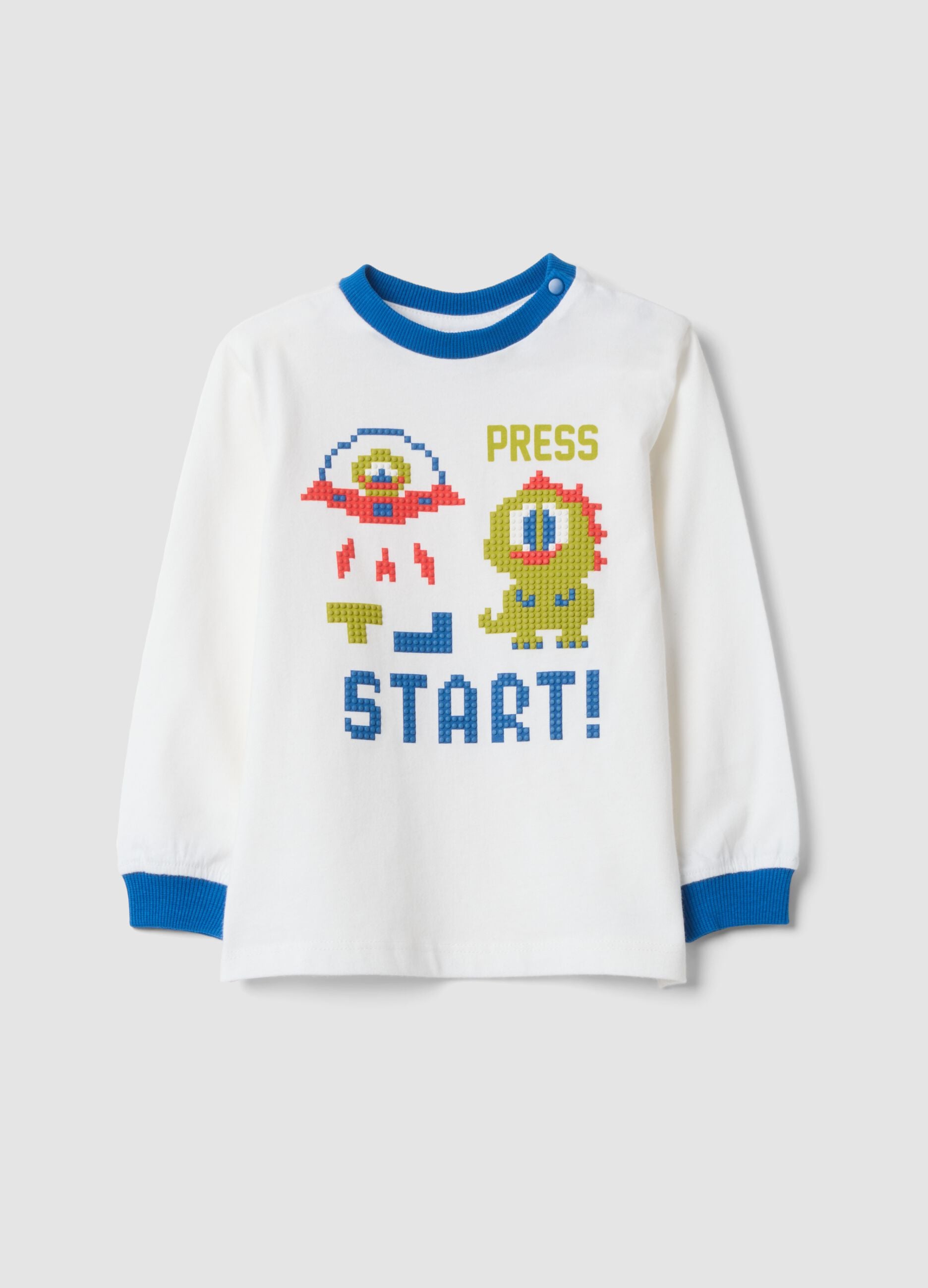 White organic cotton crew-neck T-shirt