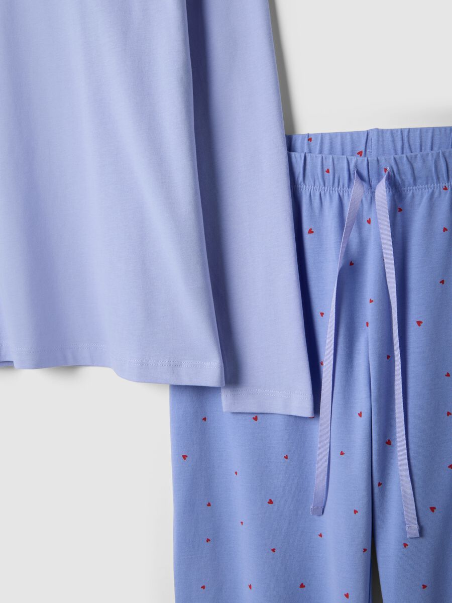 Purple pure cotton pyjamas regular fit with embroidery_5