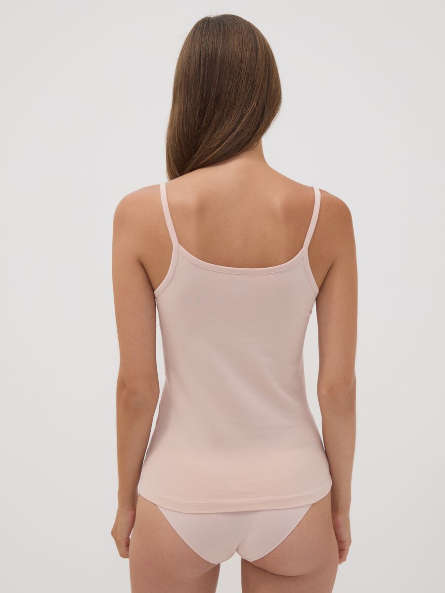 Bipack canotte rosa in cotone organico elasticizzato girocollo_3