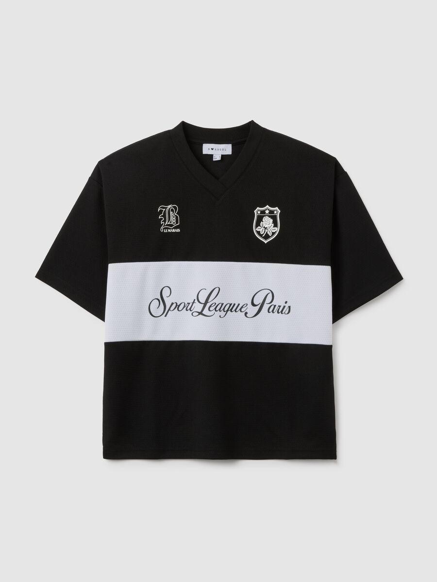 Black T-shirt with oversized fit_4