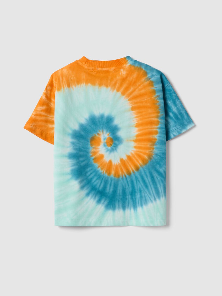 Kids' Oversize Fit Multicolour Tie-Dye Pure Cotton T-shirt_1