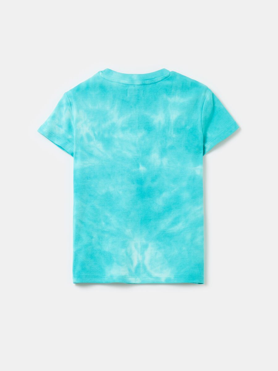 Tie-dye T-shirt with heart print_2
