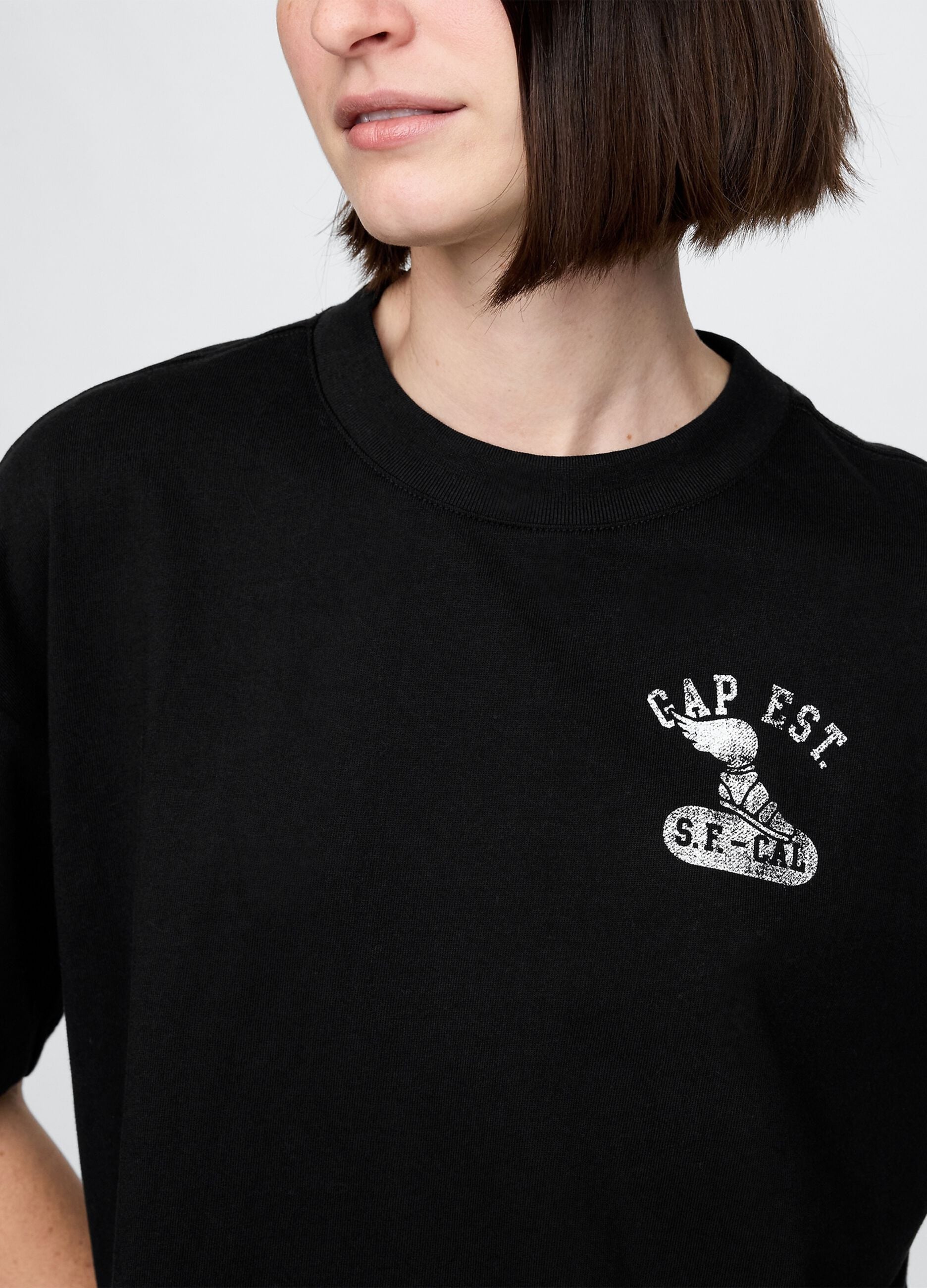 Schwarzes GAP Baumwoll-T-Shirt