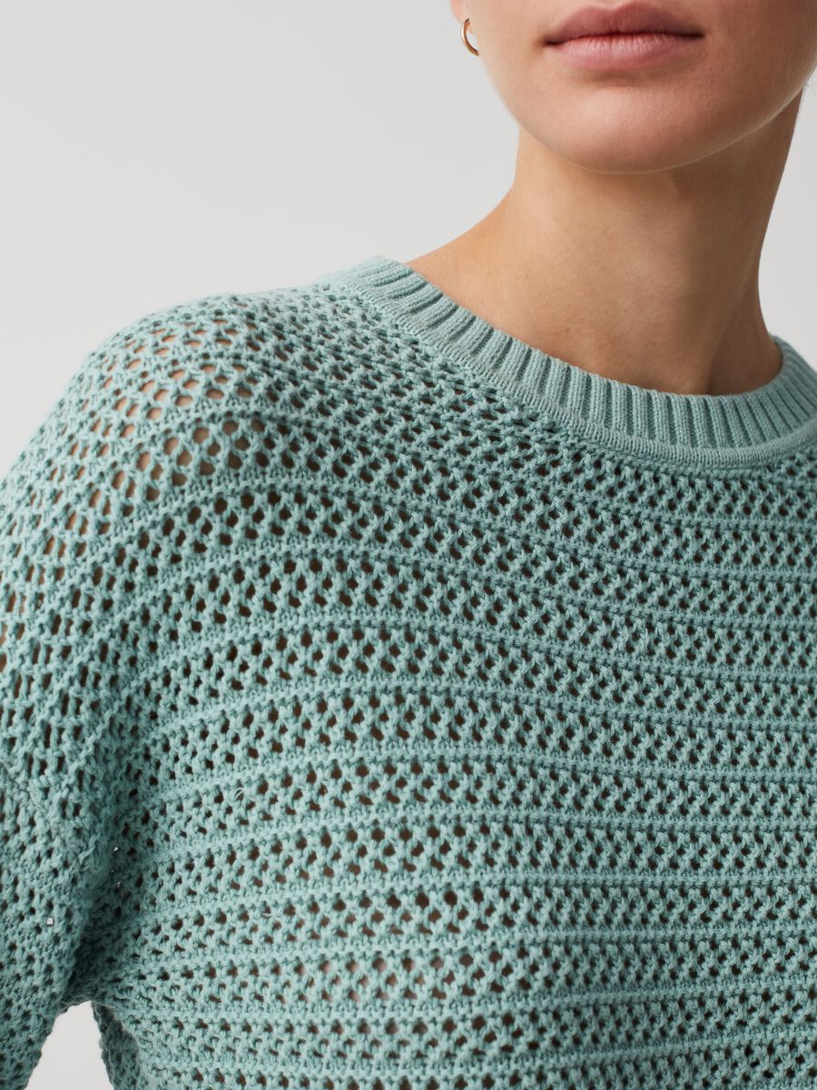 Cotton crochet pullover_1