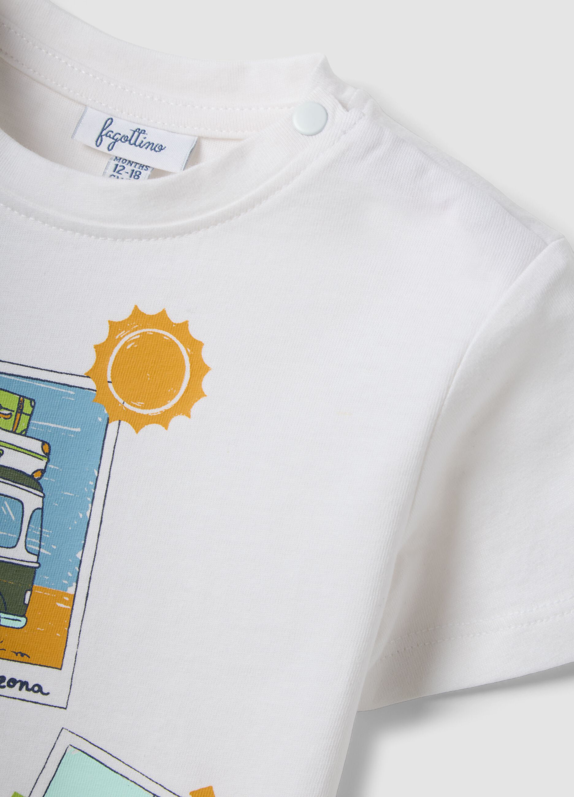 &Lambda;&epsilon;&upsilon;&kappa;ό &kappa;&omicron;&nu;&tau;&omicron;&mu;ά&nu;&iota;&kappa;&omicron; T-shirt &alpha;&pi;ό 100% &beta;&alpha;&mu;&beta;ά&kappa;&iota;