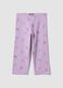 Girls' Skinny Organic Cotton Elasticated Violet Leggings_0