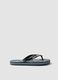 Blue printed flip-flops_0