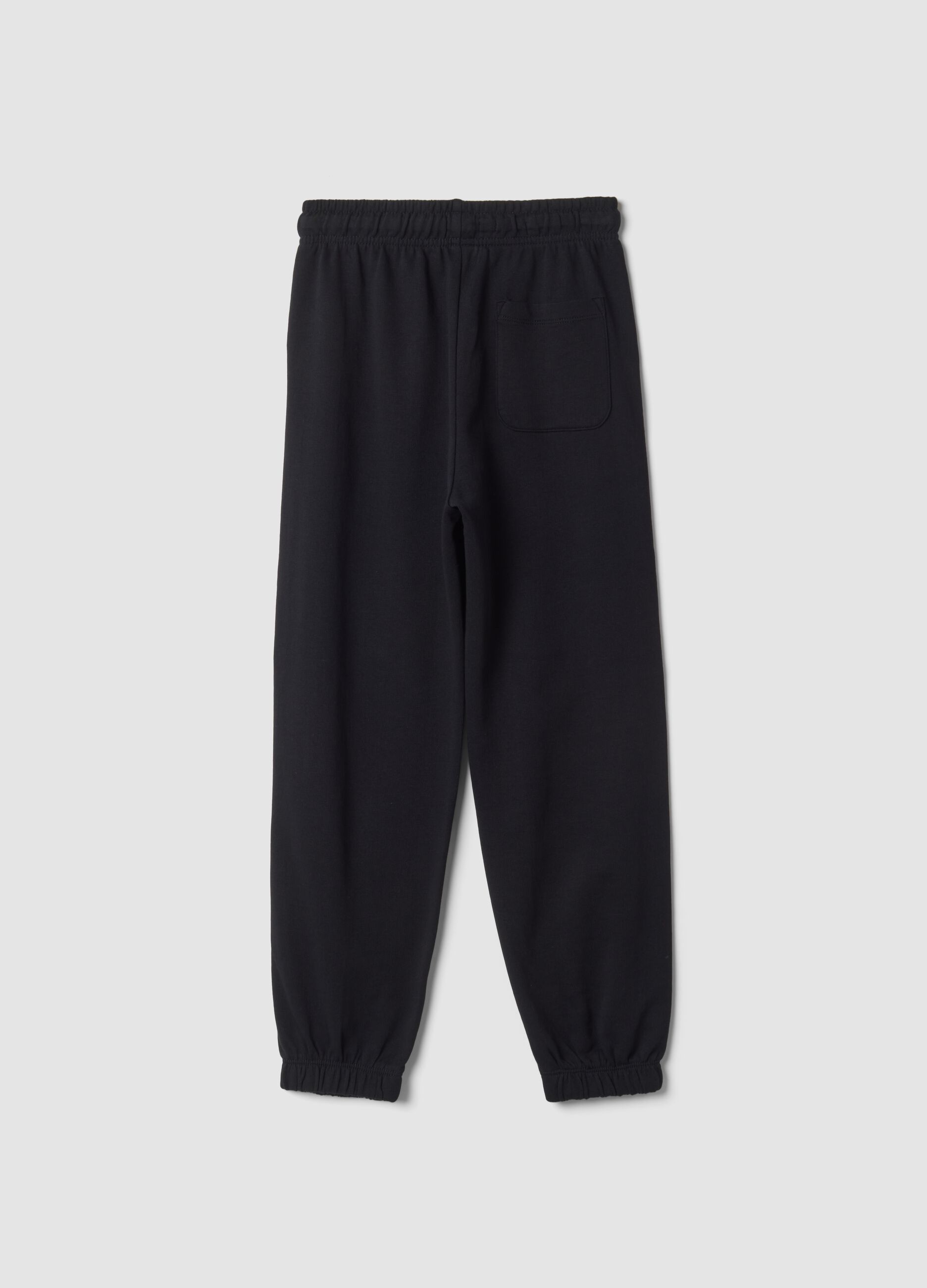 Pantaloni jogger neri in puro cotone