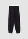 Pantaloni jogger neri in puro cotone_1