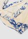 Blue floral stretch-fabric triangle bikini top_5