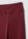 Red flared leggings in stretch fabric_7