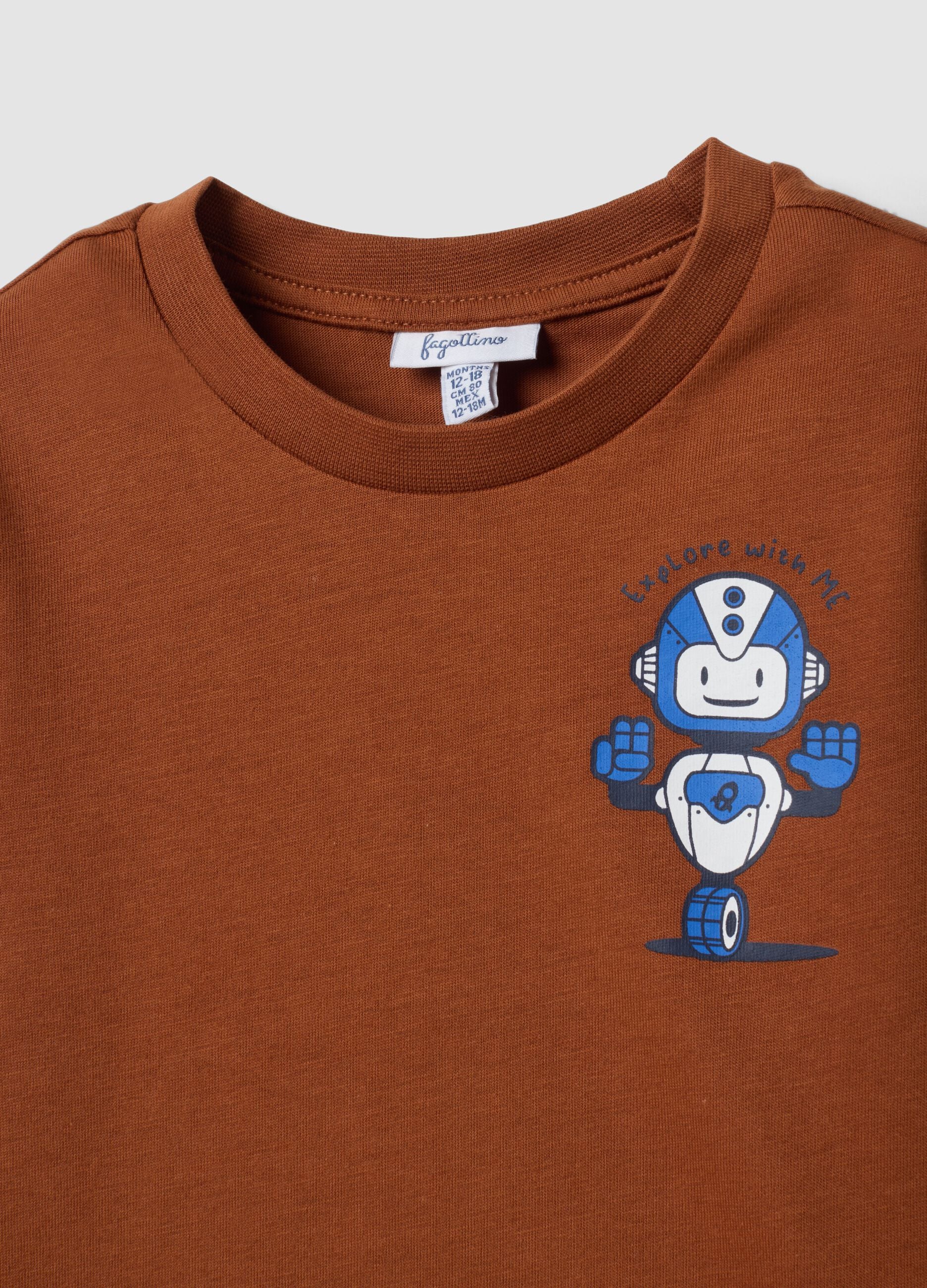 2-pack multicolour pure cotton T-shirts with alien print for boys