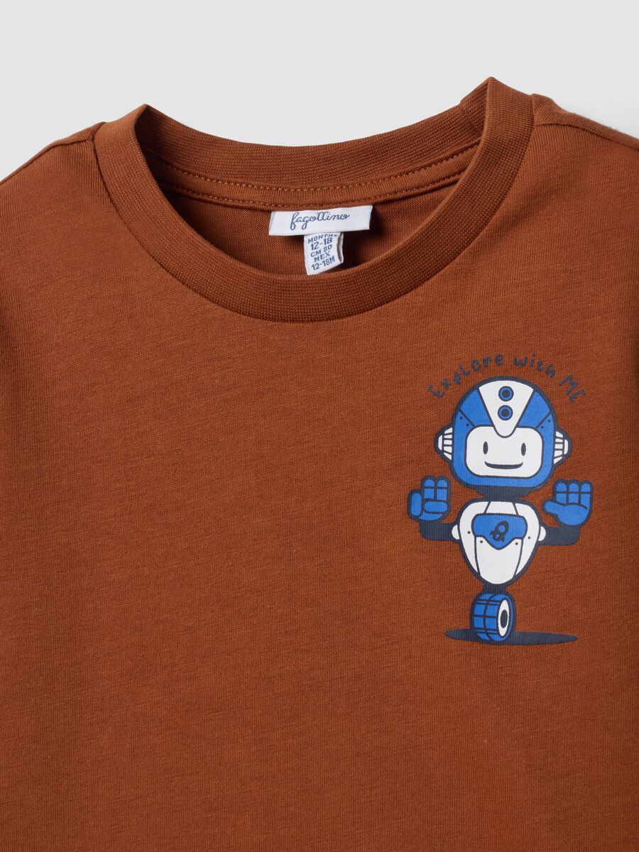 2-pack multicolour pure cotton T-shirts with alien print for boys_3
