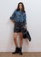 Blaue Denimbluse aus reiner Baumwolle mit Schleife am Kragen, Regular Fit_1
