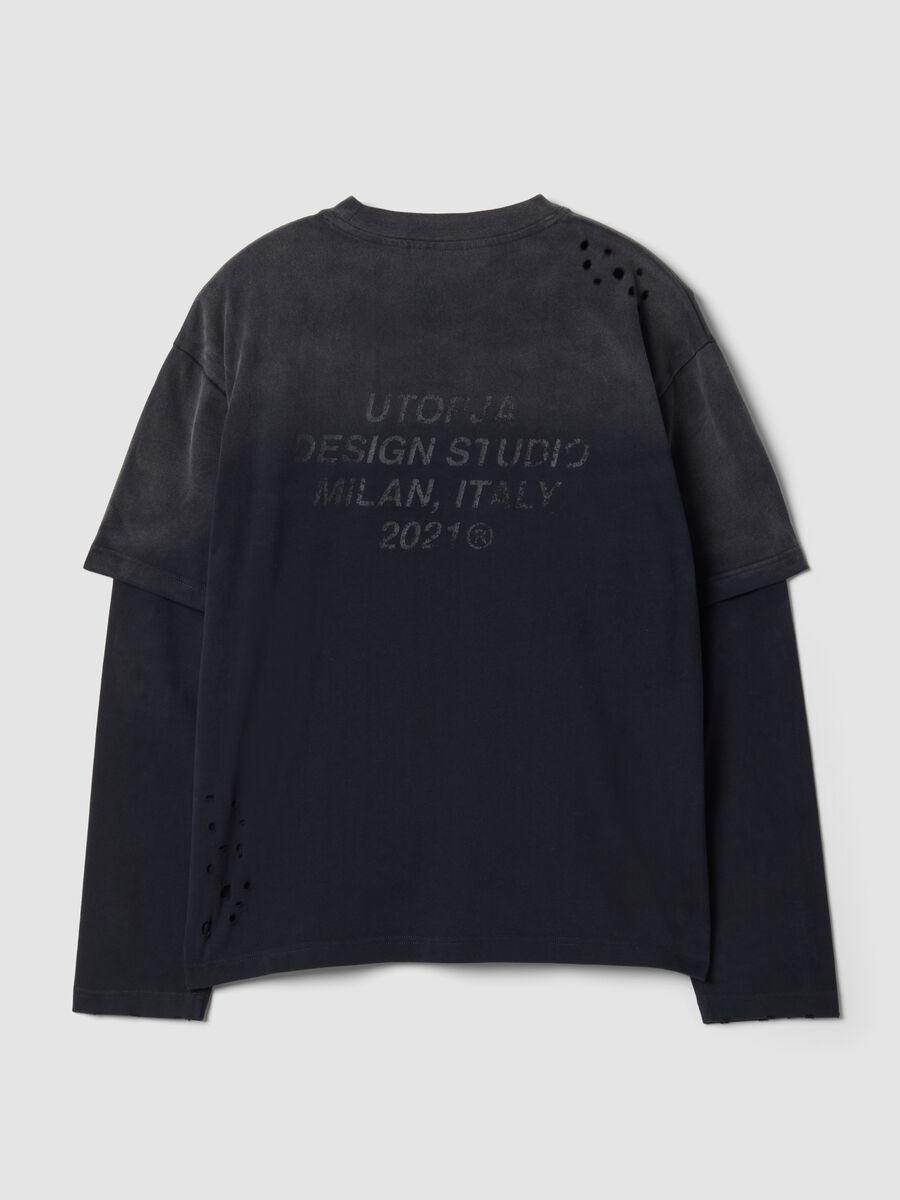 Double Longsleeve Sunfaded Black_1