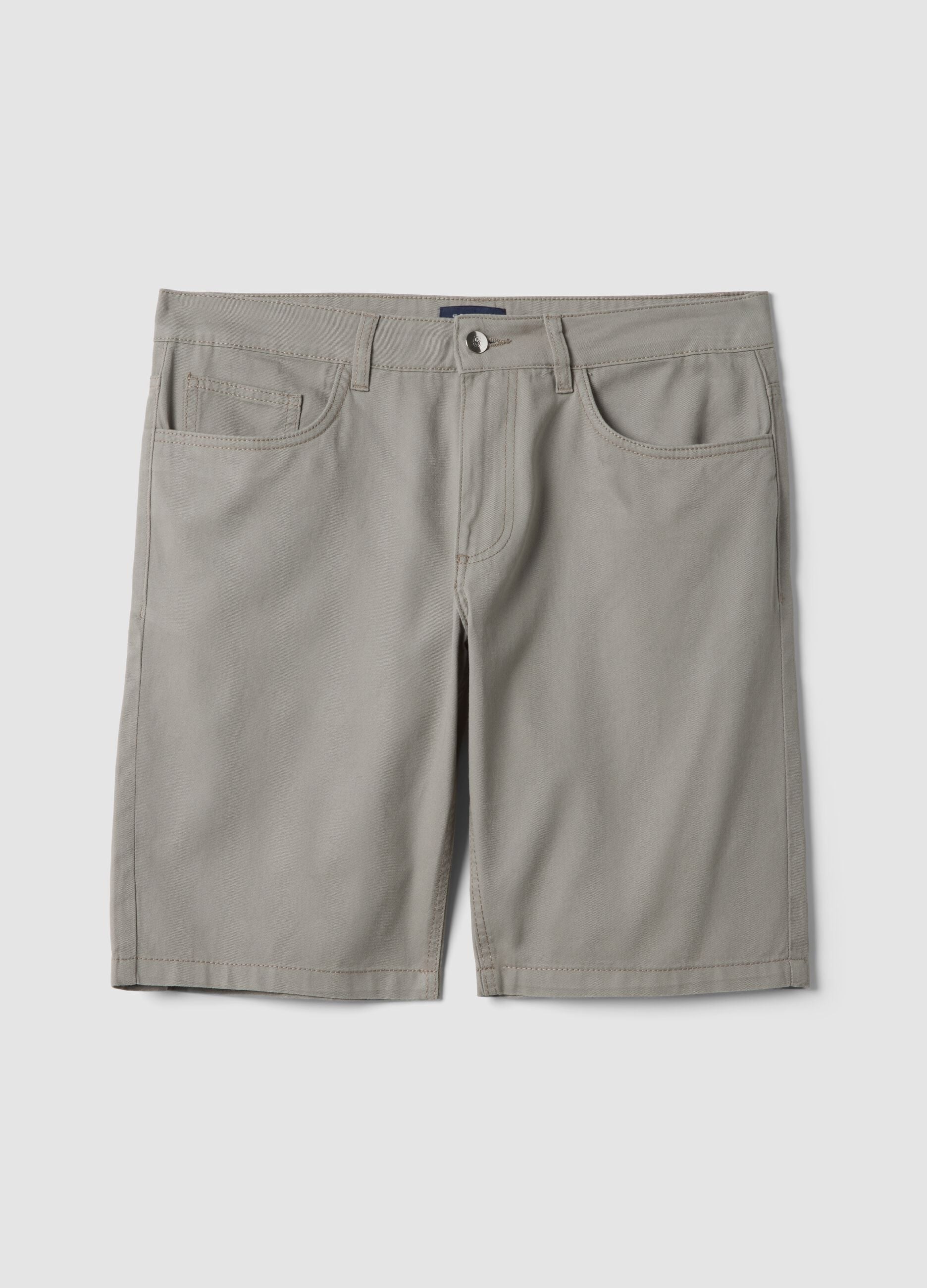 Graue Shorts aus reiner Baumwolle