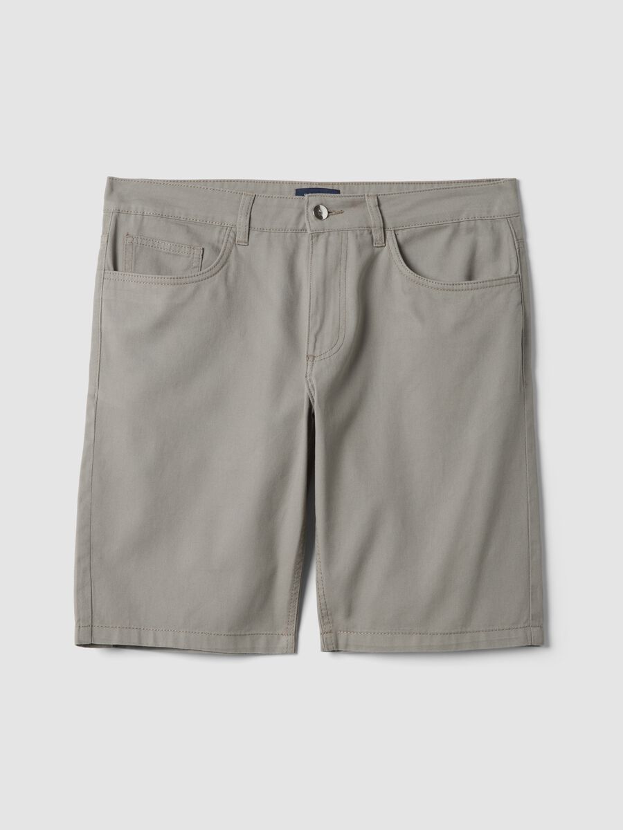Graue Shorts aus reiner Baumwolle_4