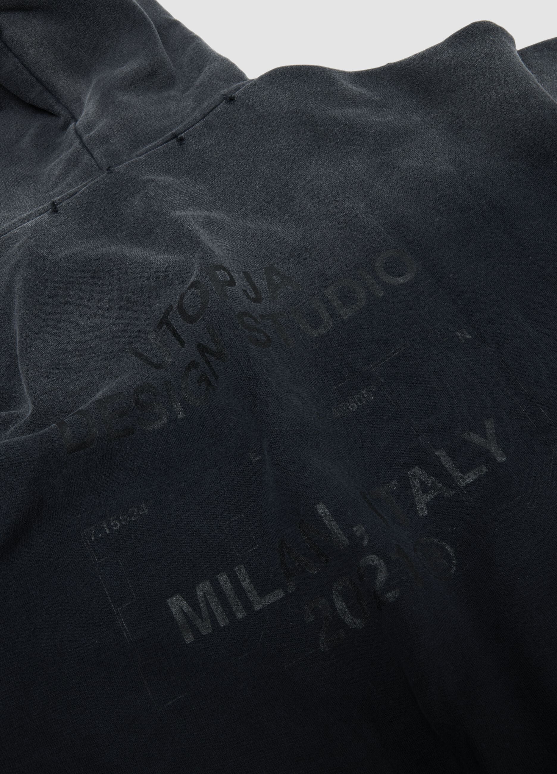 Hoodie Sunfaded Black