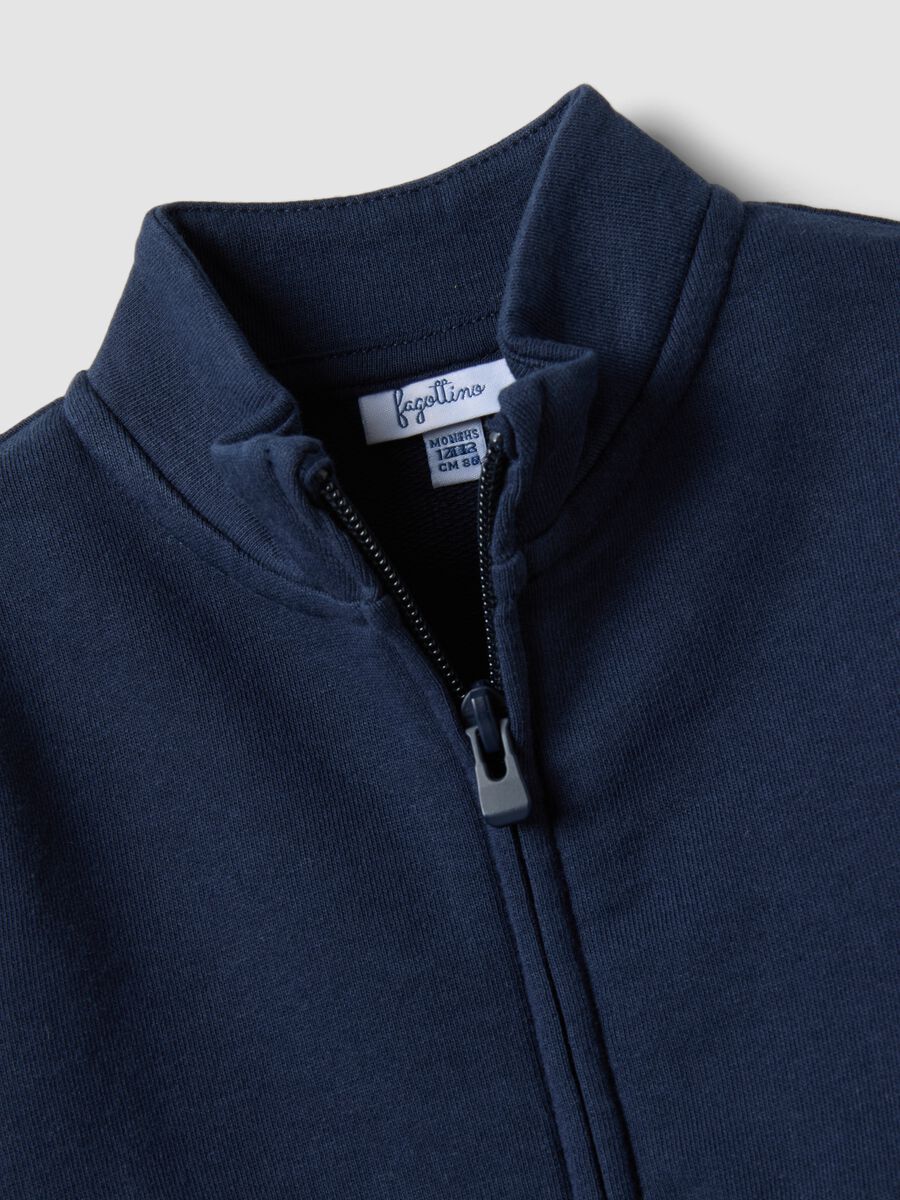 Blue organic cotton crew-neck sweatshirt for baby boy_2