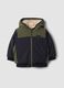 Navy zip-up hooded jacket_0