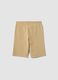 Boy's beige pure cotton shorts regular fit_4