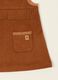 Baby girls&rsquo; brown stretch dress with fringe detailing_1