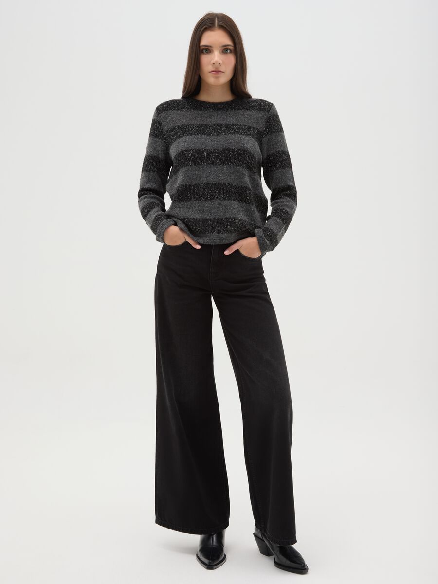 Multicolour striped long sleeve top regular fit_1