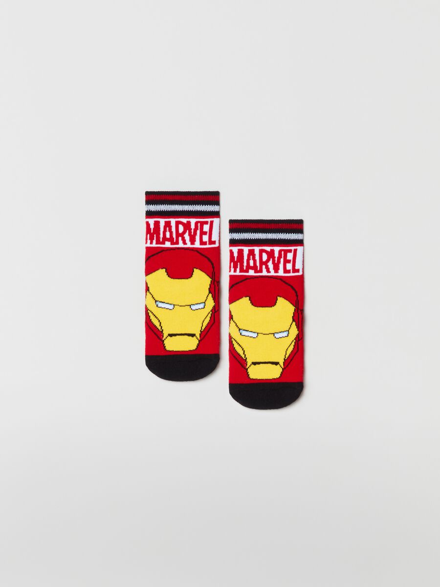 Non-slip socks with Iron Man drawing_0