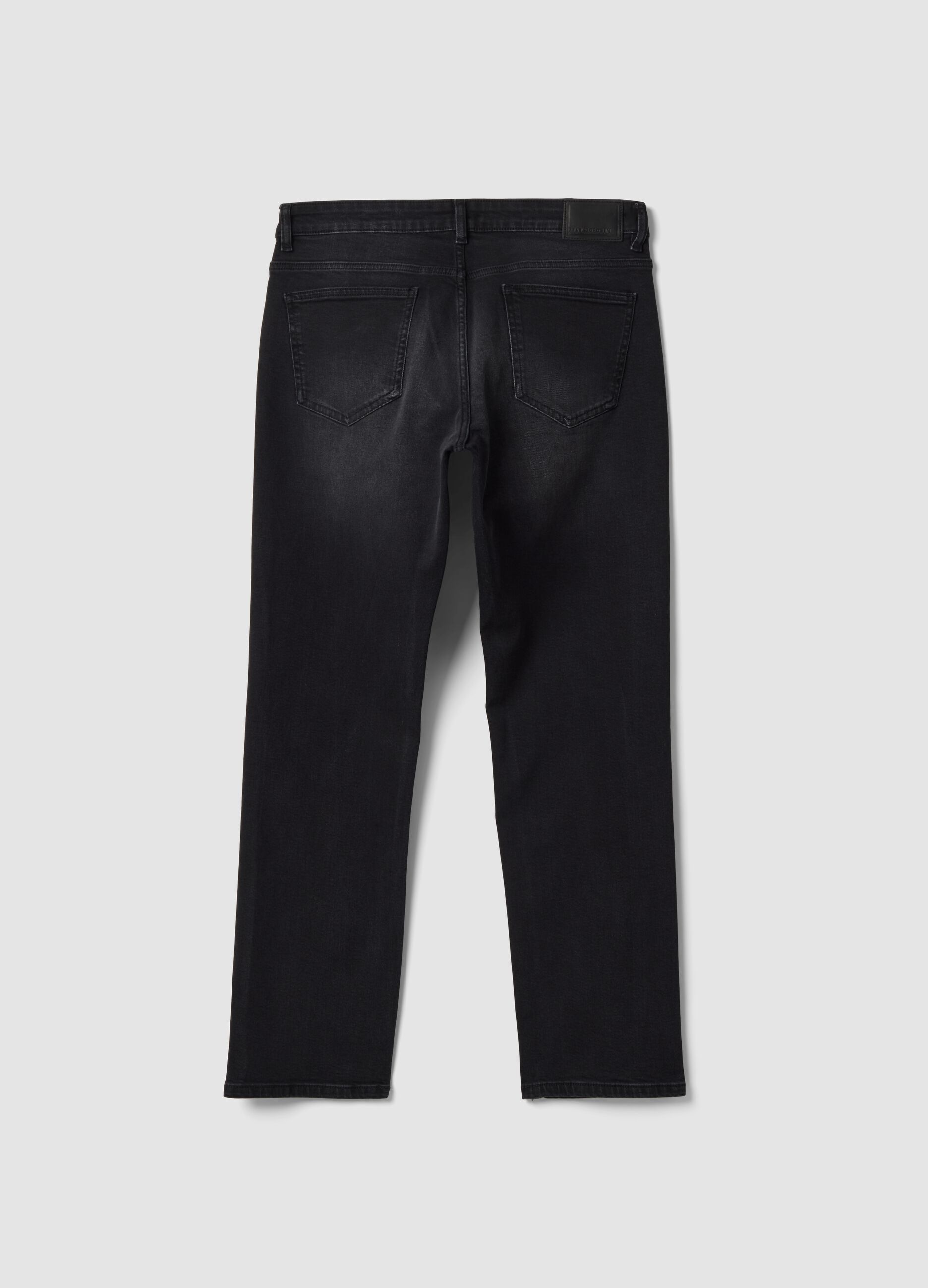 Schwarze Comfort-Fit-Jeans aus Stretch-Baumwolle