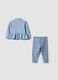 Blaues Set aus elastischer Baumwolle mit Rundhalsausschnitt_1