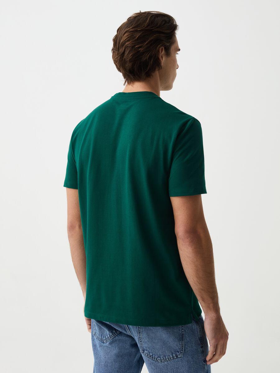 Stretch cotton T-shirt with crew-neck_2