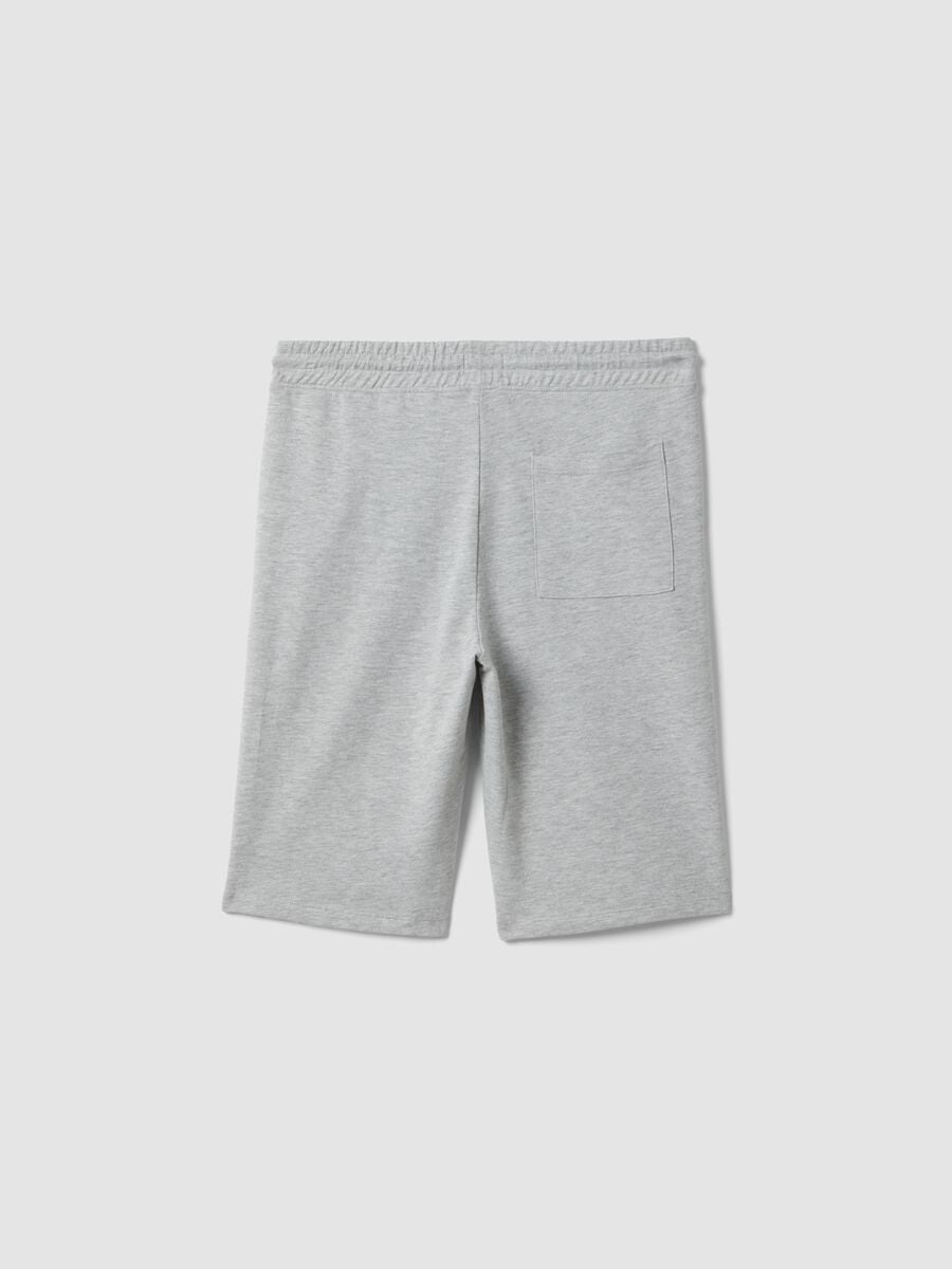 Short gris gar&ccedil;on en coton m&eacute;lang&eacute;, coupe confort_4