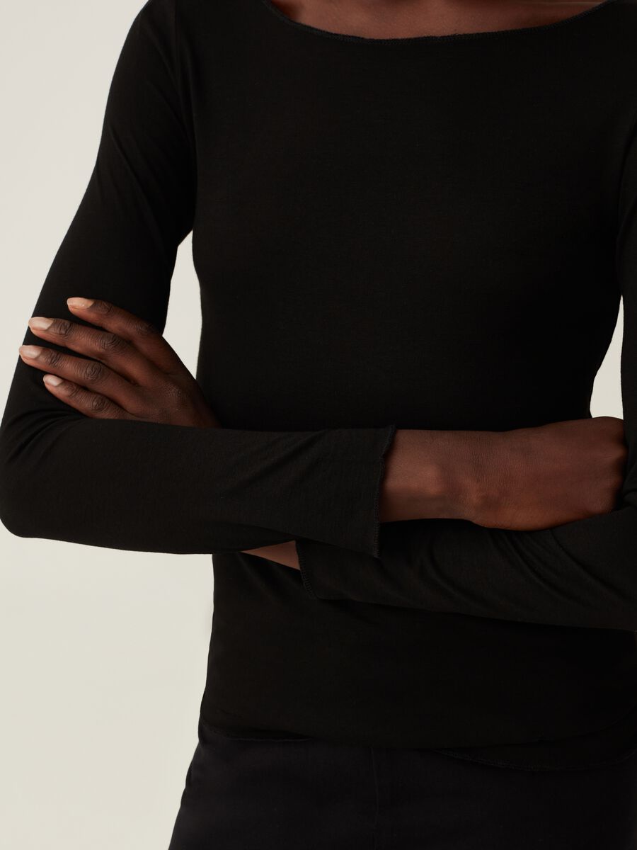 Thermal undershirt in viscose and wool_3