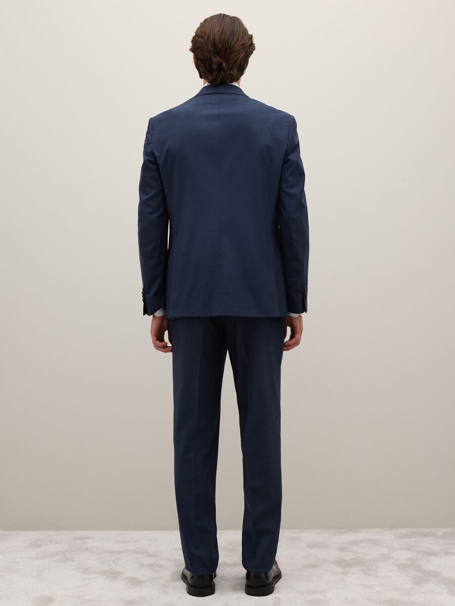 Regular fit blue viscose blend suit_2