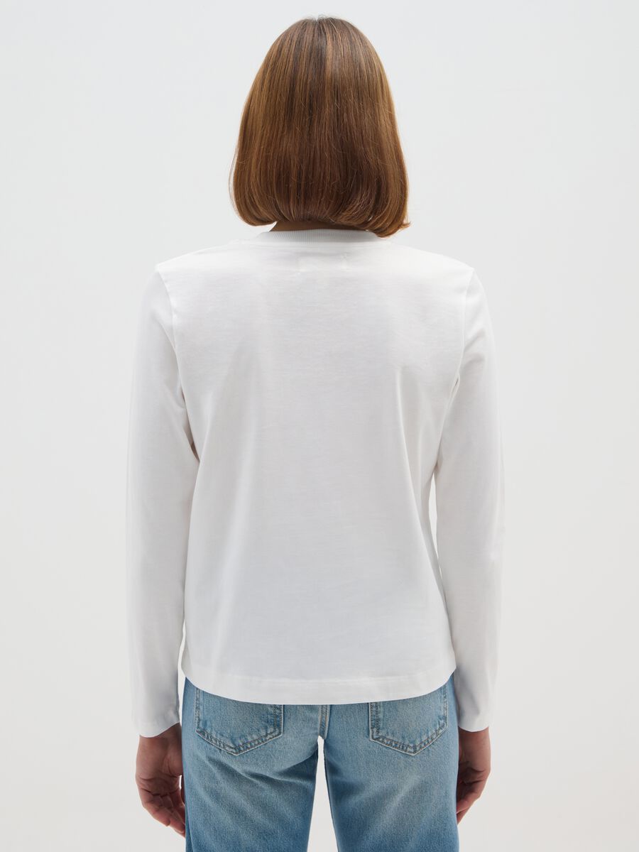 White pure cotton regular fit sweater_2