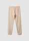 Beige organic cotton joggers, regular fit, for boys_4