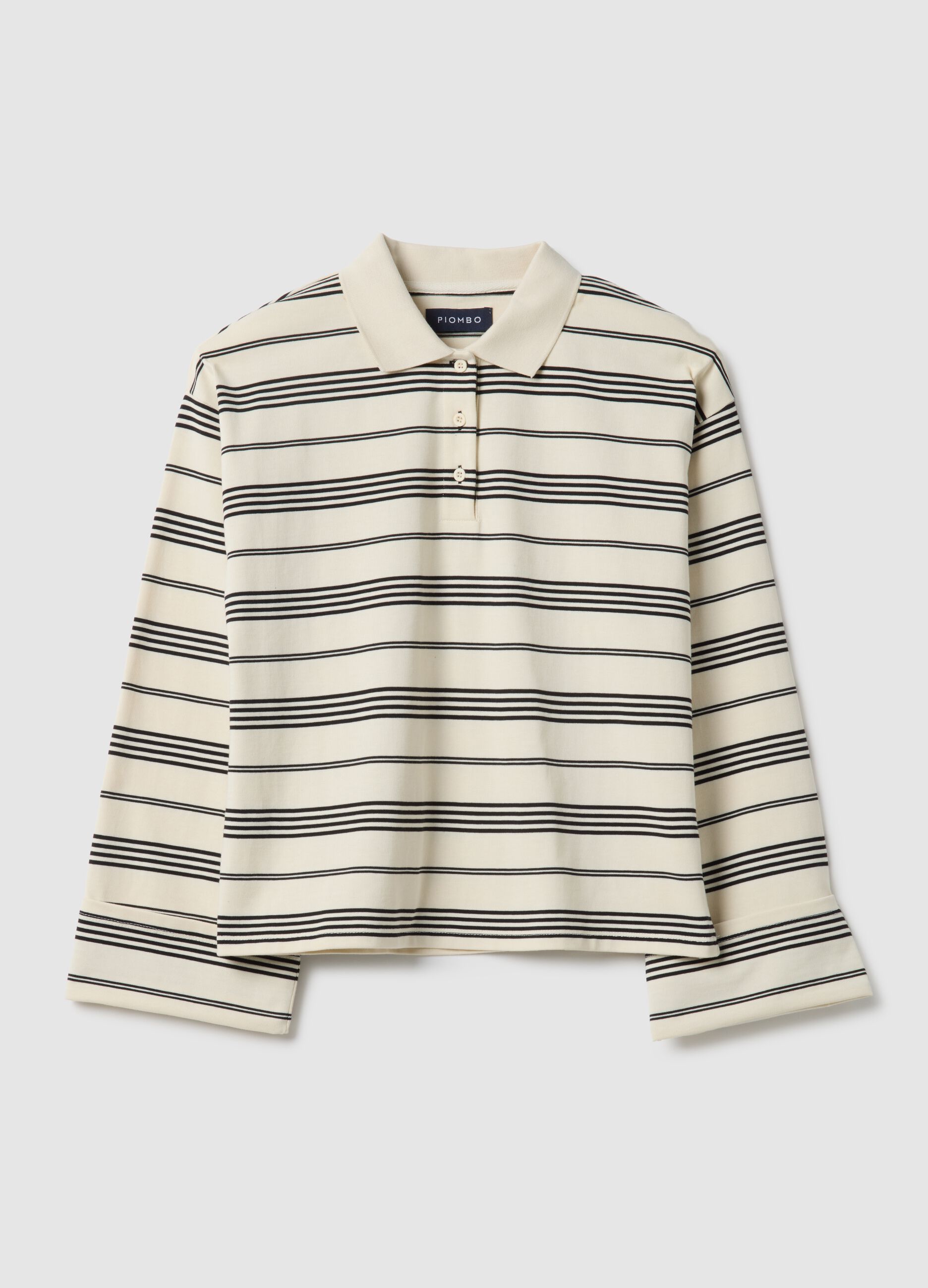 Regular fit multicolour striped pure cotton polo