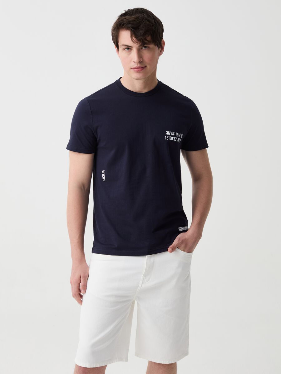 Camiseta de algodón con estampado Sicilia_0